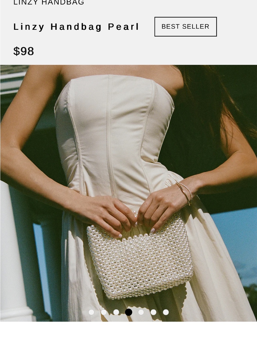Dolce Vita Linzy Pearl Handbag - Picture 4 of 5